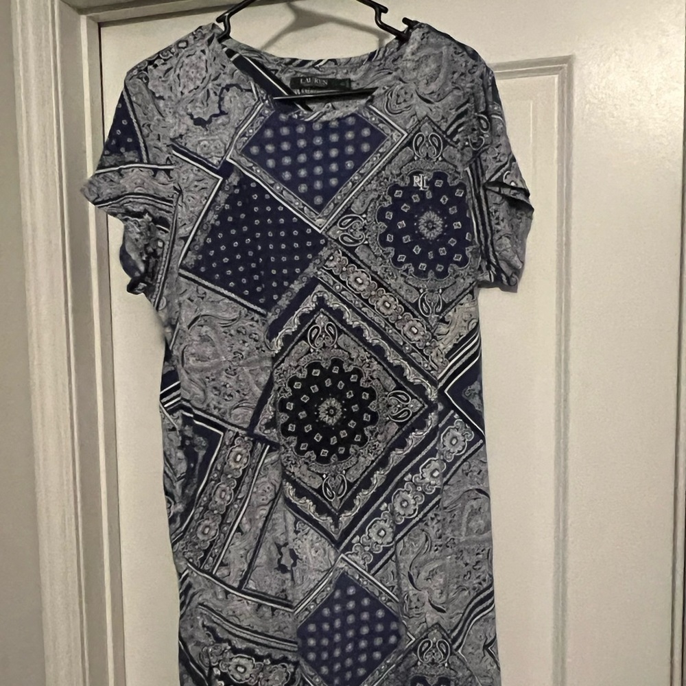 Ralph Lauren nightgown, short sleeves, knee length.  XL, like new